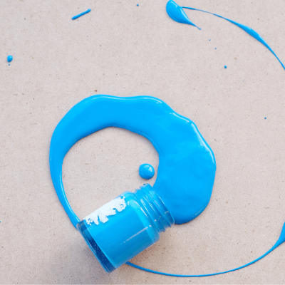 Accidental damage insurance - blue paint spilled on the carpet